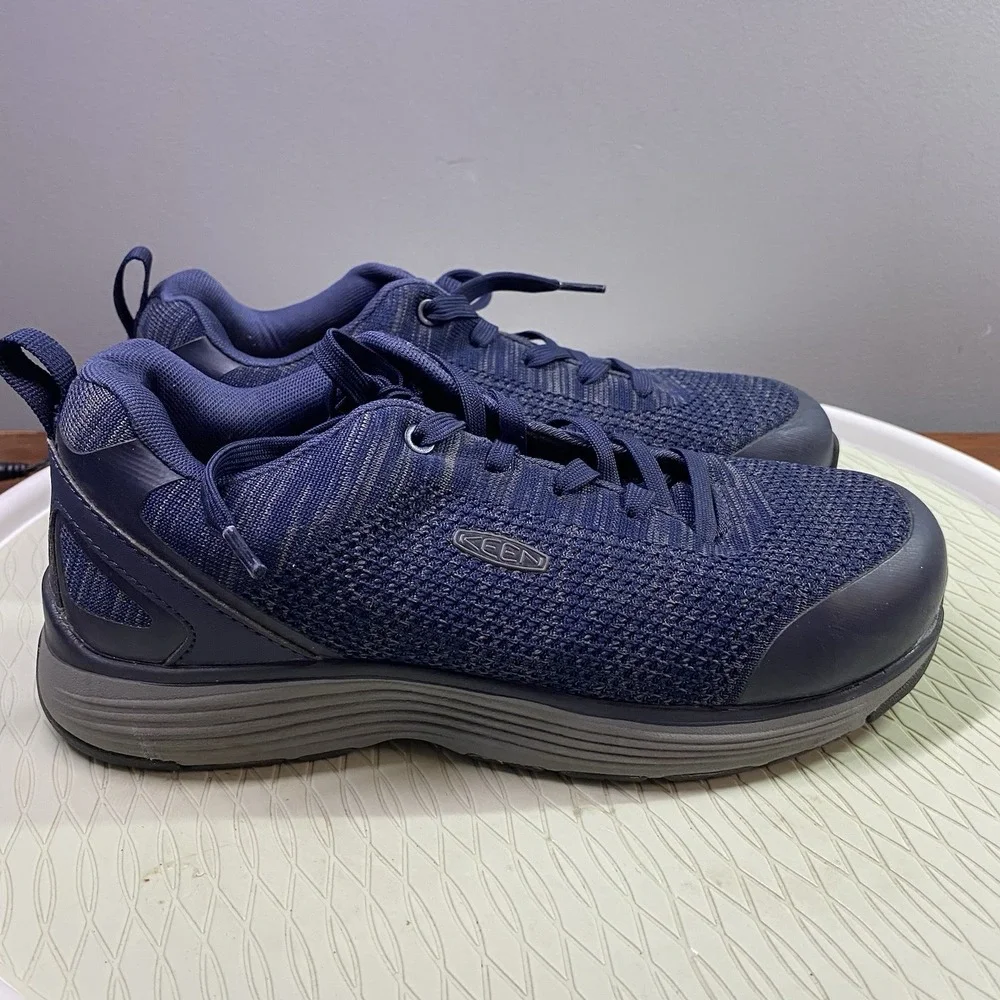 Keen Utility ASTM Aluminum‎ Toe Non Slip Work Shoes Navy Blue Women's Sz 9.5M
